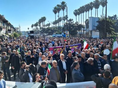 گزارش تصویری شکوه حضور مردم نوشهر در راهپیمایی ۲۲ بهمن ۱۴۰۲
